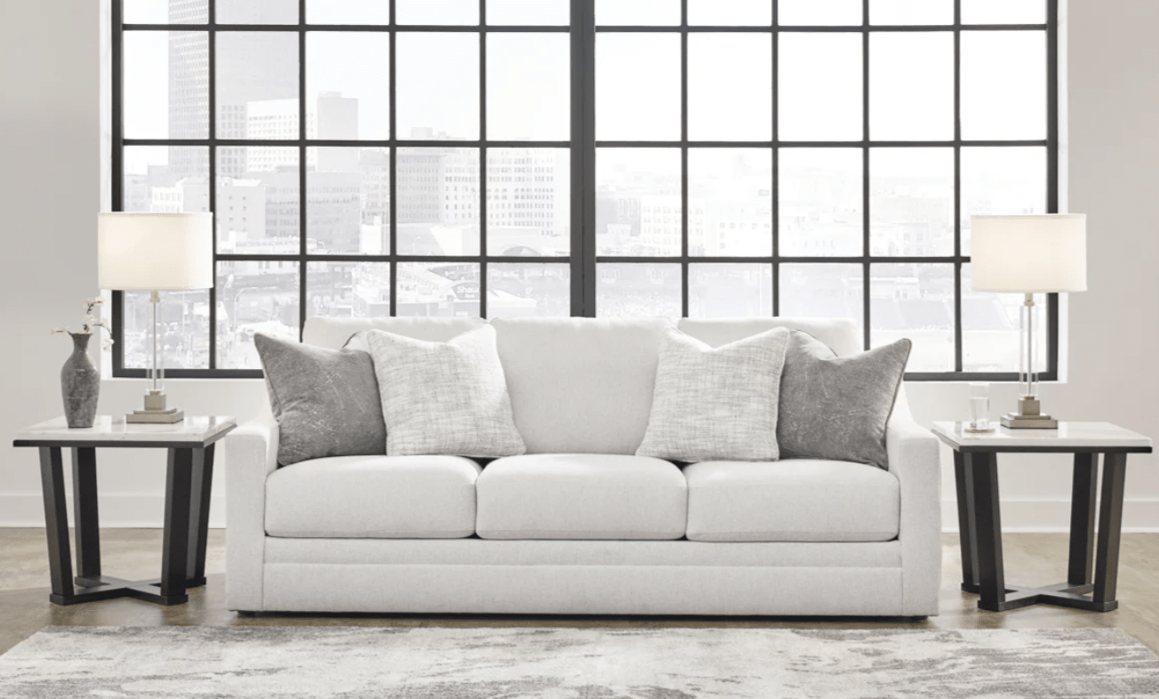 AshleyAshley 48202 Maitelynn - Sofa, Loveseat, Chair ans Ottoman - Chalk