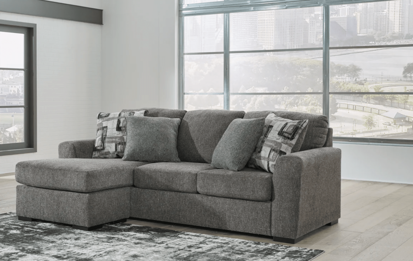 AshleyAshley 52404 Gardiner - Sofa Chaise, Chair and Ottoman - Pewter