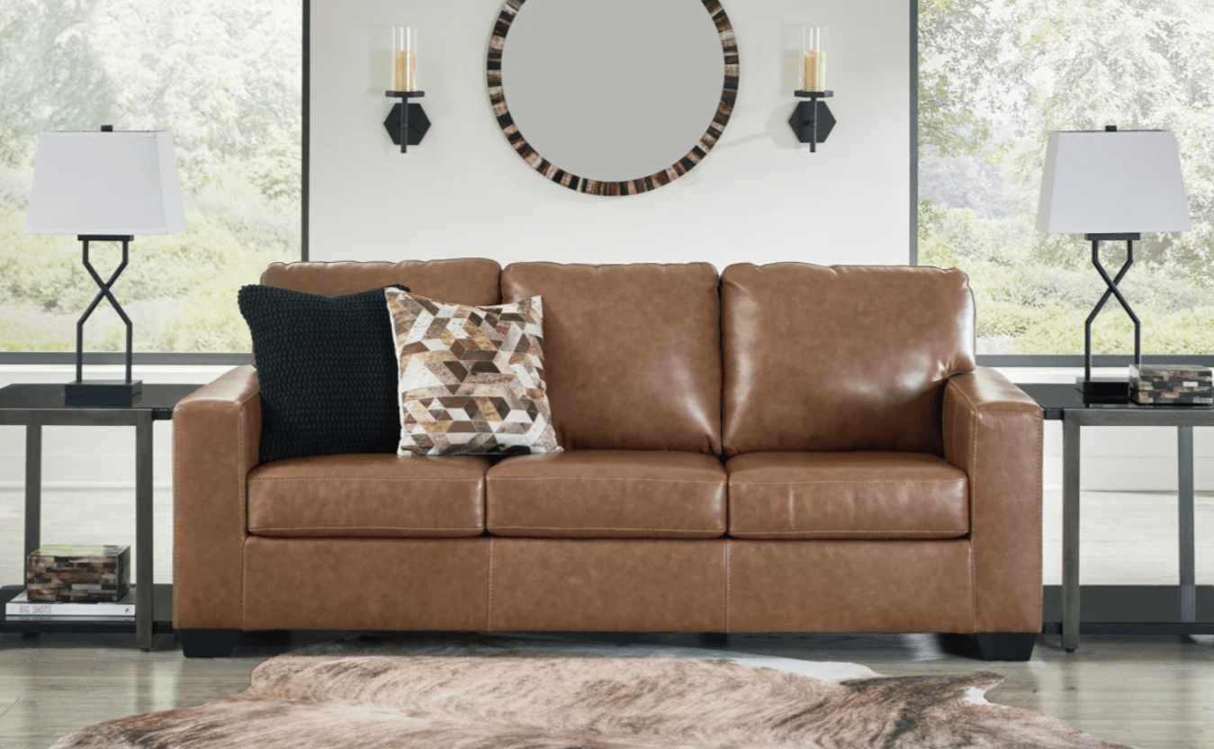 AshleyAshley 55603 Bolsena - Sofa, Loveseat, Rocker Recliner - Leather Match - Caramel