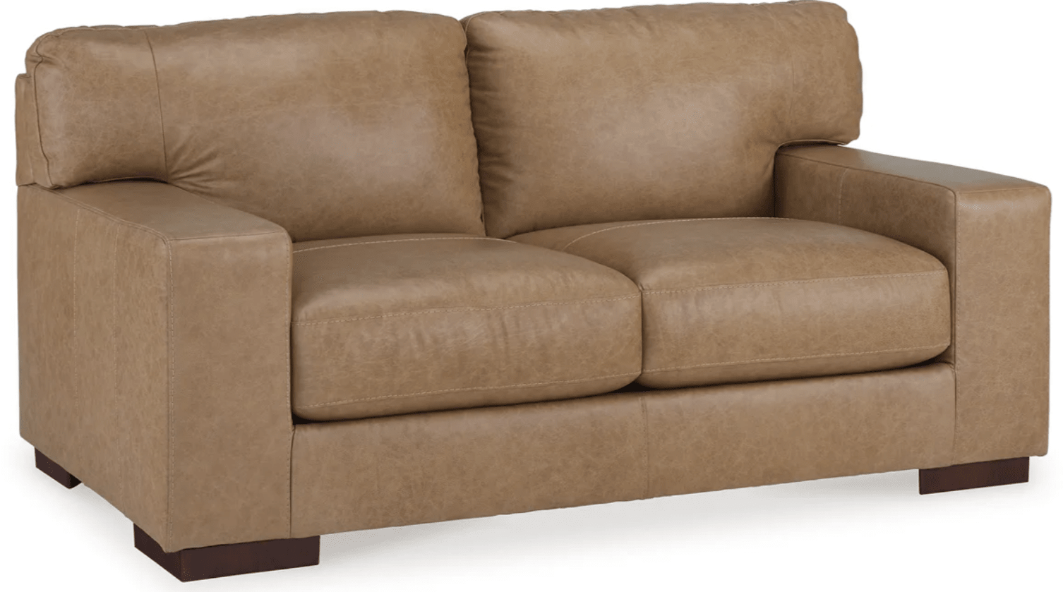 AshleyAshley 57302 Lombardia - Sofa, Loveseat, Chair and A Half, Ottoman - Leather Match - Tumbleweed