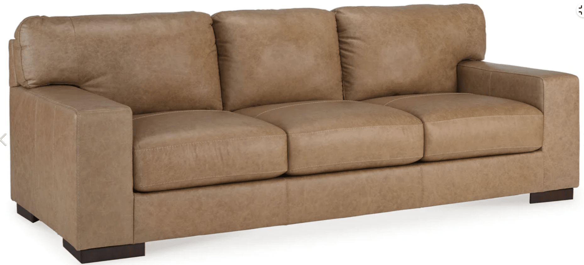 AshleyAshley 57302 Lombardia - Sofa, Loveseat, Chair and A Half, Ottoman - Leather Match - Tumbleweed