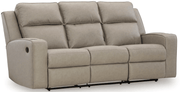 AshleyAshley 63307 Lavenhorne - Reclining Sofa W/ Drop Down Table - Faux Leather - Pebble