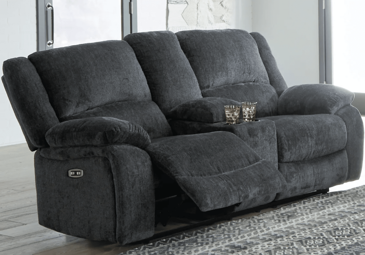 AshleyAshley 76504 Draycoll - Reclining Power Sofa, Loveseat, Rocker Recliner - Fabric - Slate