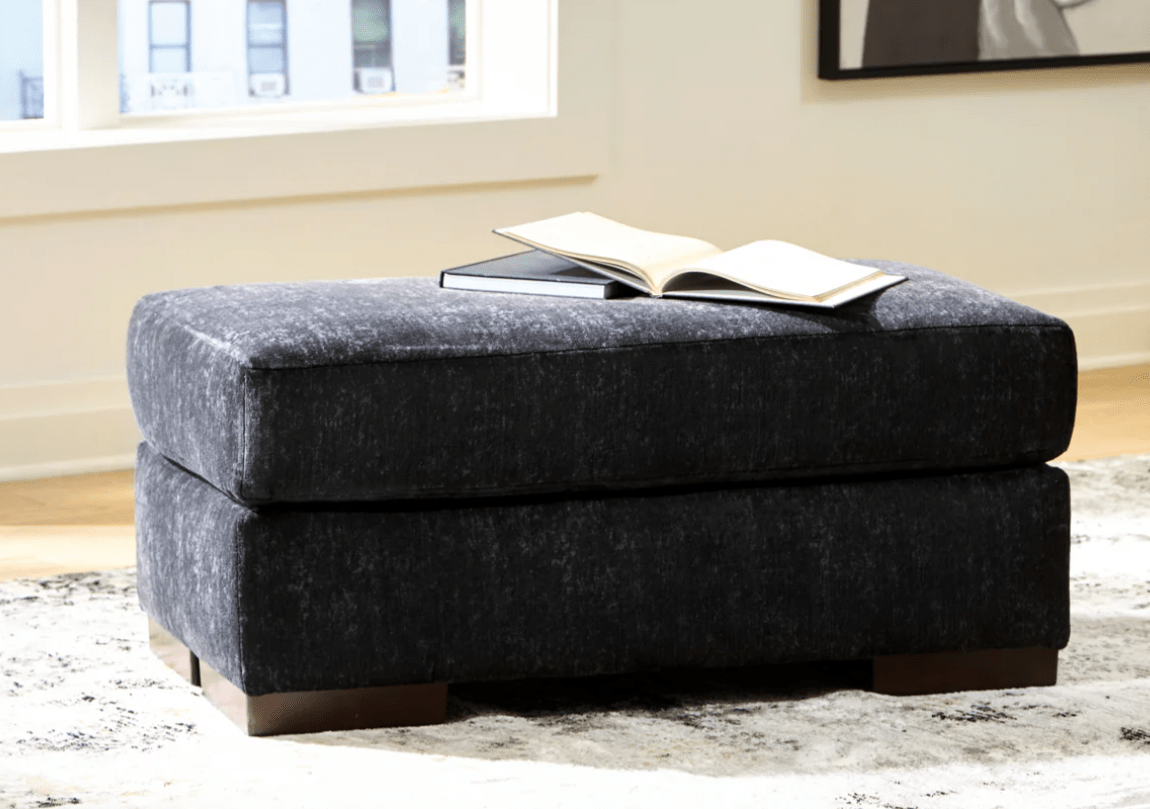 AshleyAshley 80404 Whitmore Manor - Sofa, Loveseat, Chair and A Half, Ottoman - Black Pearl