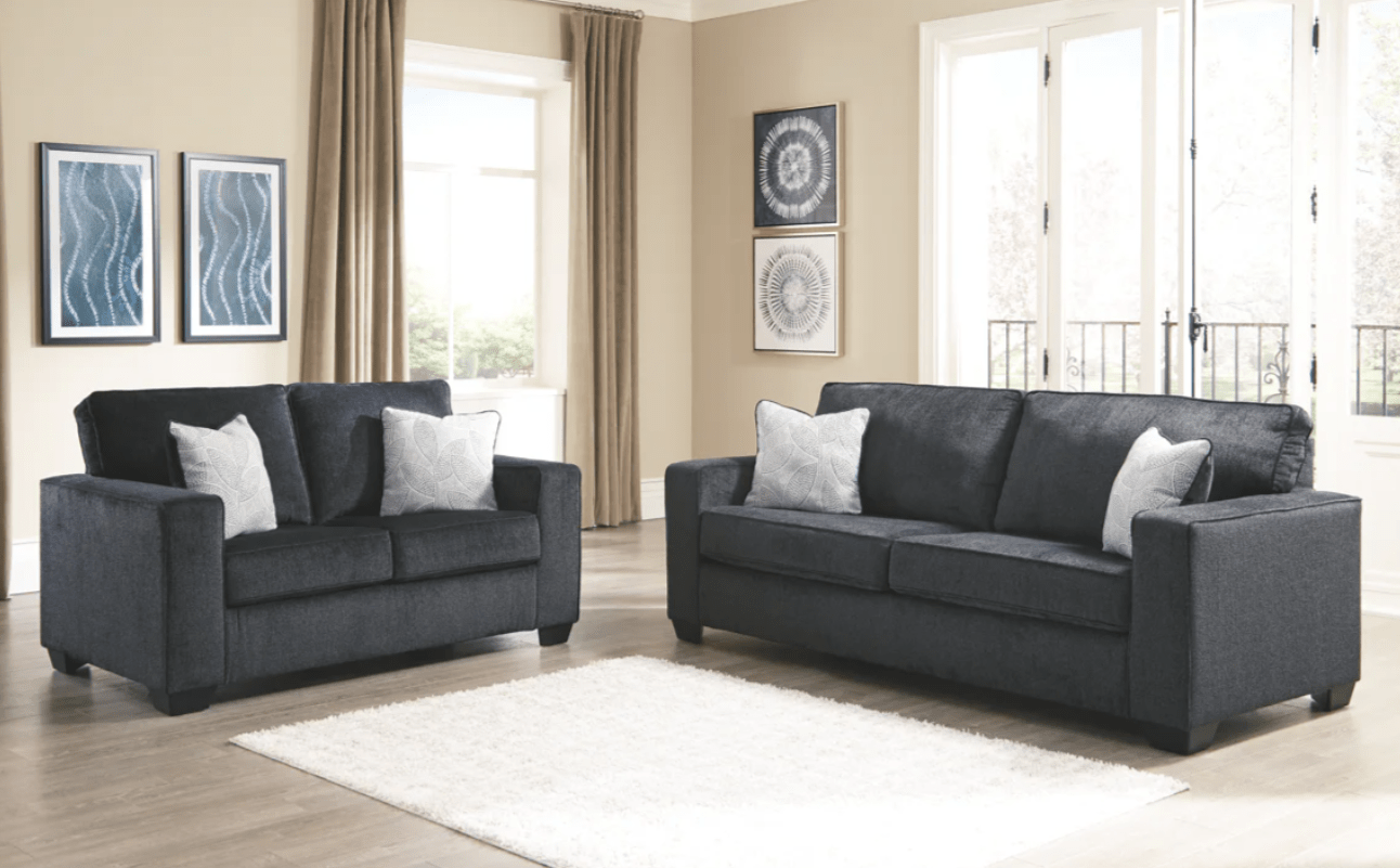 AshleyAshley 87213 Altari - 4 Pc. - Sofa, Loveseat, Chair, Ottoman - Slate