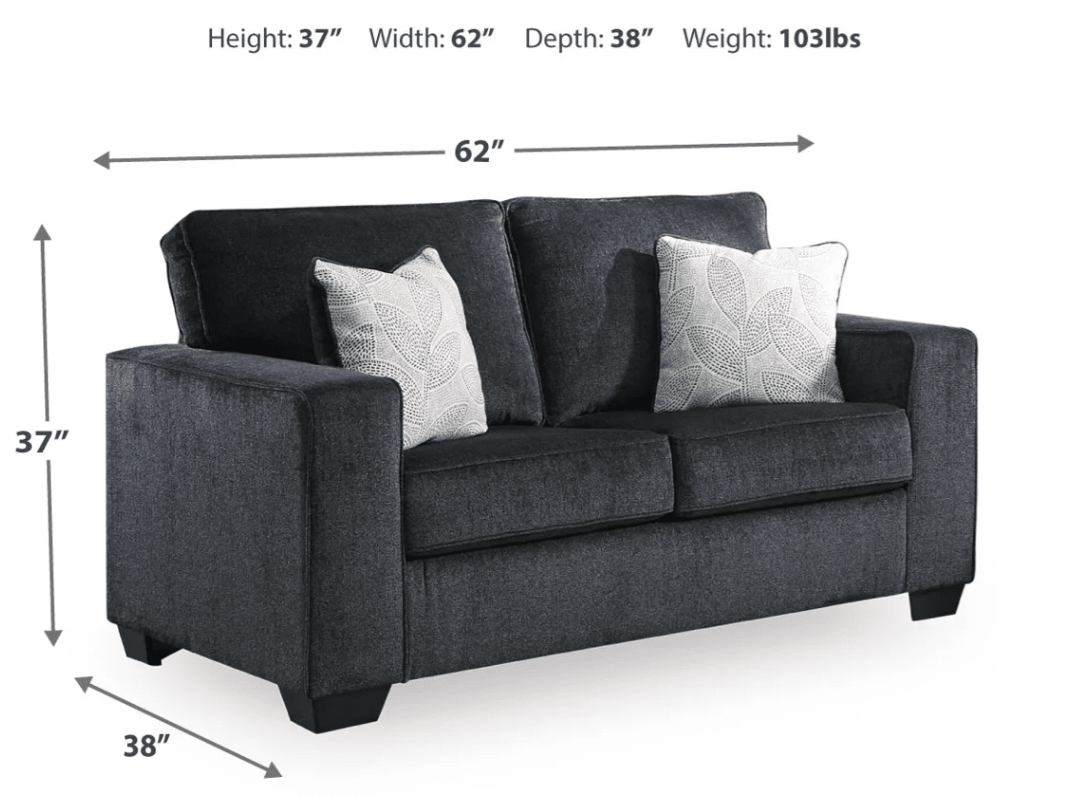 AshleyAshley 87213 Altari - 4 Pc. - Sofa, Loveseat, Chair, Ottoman - Slate