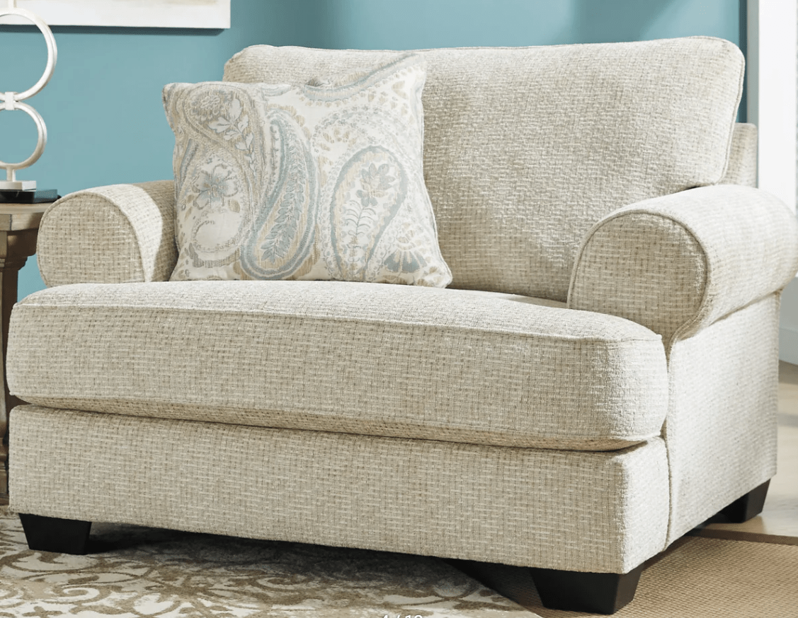 AshleyAshley 96205 Monaghan - Sofa Loveseat, Chair and a Half, Ottoman - Sandstone