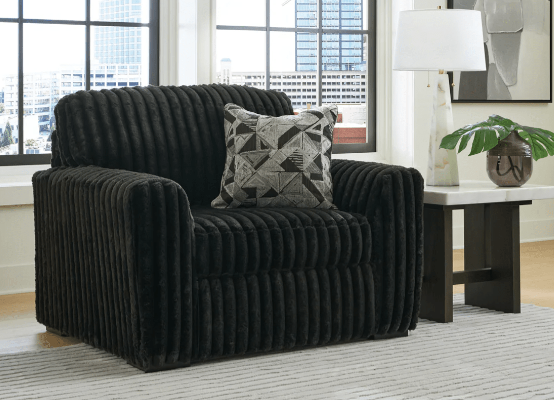AshleyAshley 98103 Midnight - Madness - Sofa, Loveseat, Chair, Ottoman, Chaise - Onyx