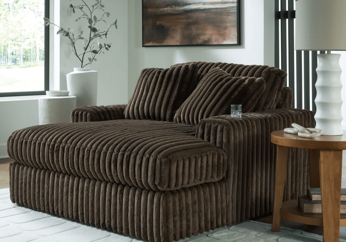 AshleyAshley 98104 Midnight - Madness - Sofa, Loveseat, Chair, Oversized Ottoman and Oversized Chaise - Chocolate