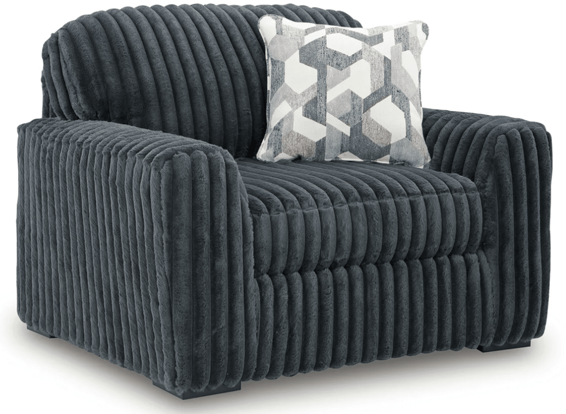 AshleyAshley 98105 Midnight - Madness - Sofa, Loveseat, Chair, Oversized Ottoman and Oversized Chaise