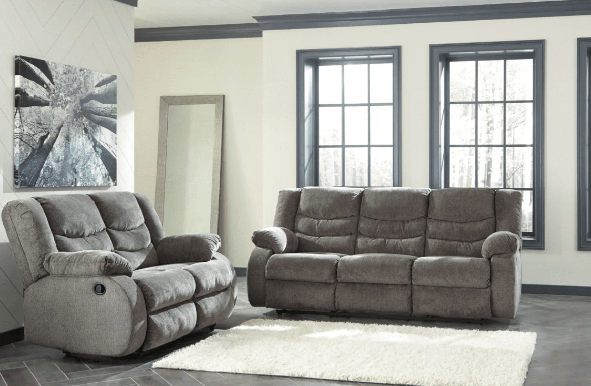 AshleyAshley 98606 Tulen - Reclining Sofa, Reclining Loveseat, Rocker Recliner - Gray