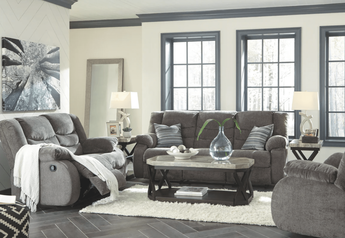 AshleyAshley 98606 Tulen - Reclining Sofa, Reclining Loveseat, Rocker Recliner - Gray