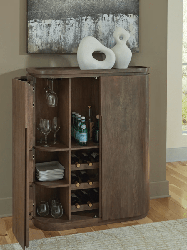 AshleyAshley A4000697 Landermont - Bar Cabinet - Medium Brown