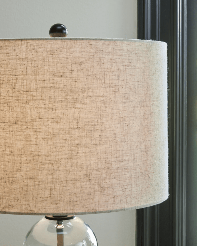 AshleyAshley Airbal - Glass Table Lamp (Set of 2) - Clear / Black