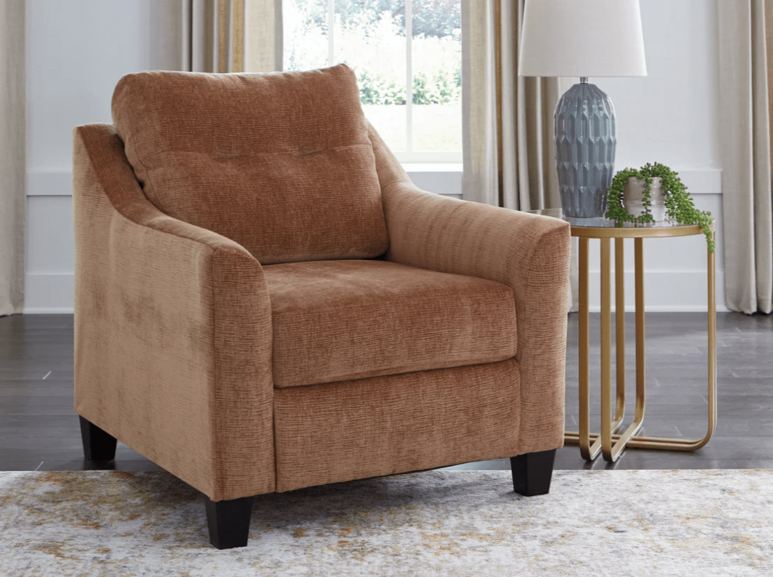 AshleyAshley Amity Bay - 3 Pc. - Sofa Chaise, Chair, Ottoman - Clay - 67204