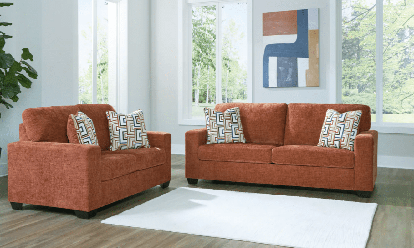 AshleyAshley Aviemore - 24304 - Sofa, Loveseat, Ottoman - Spice