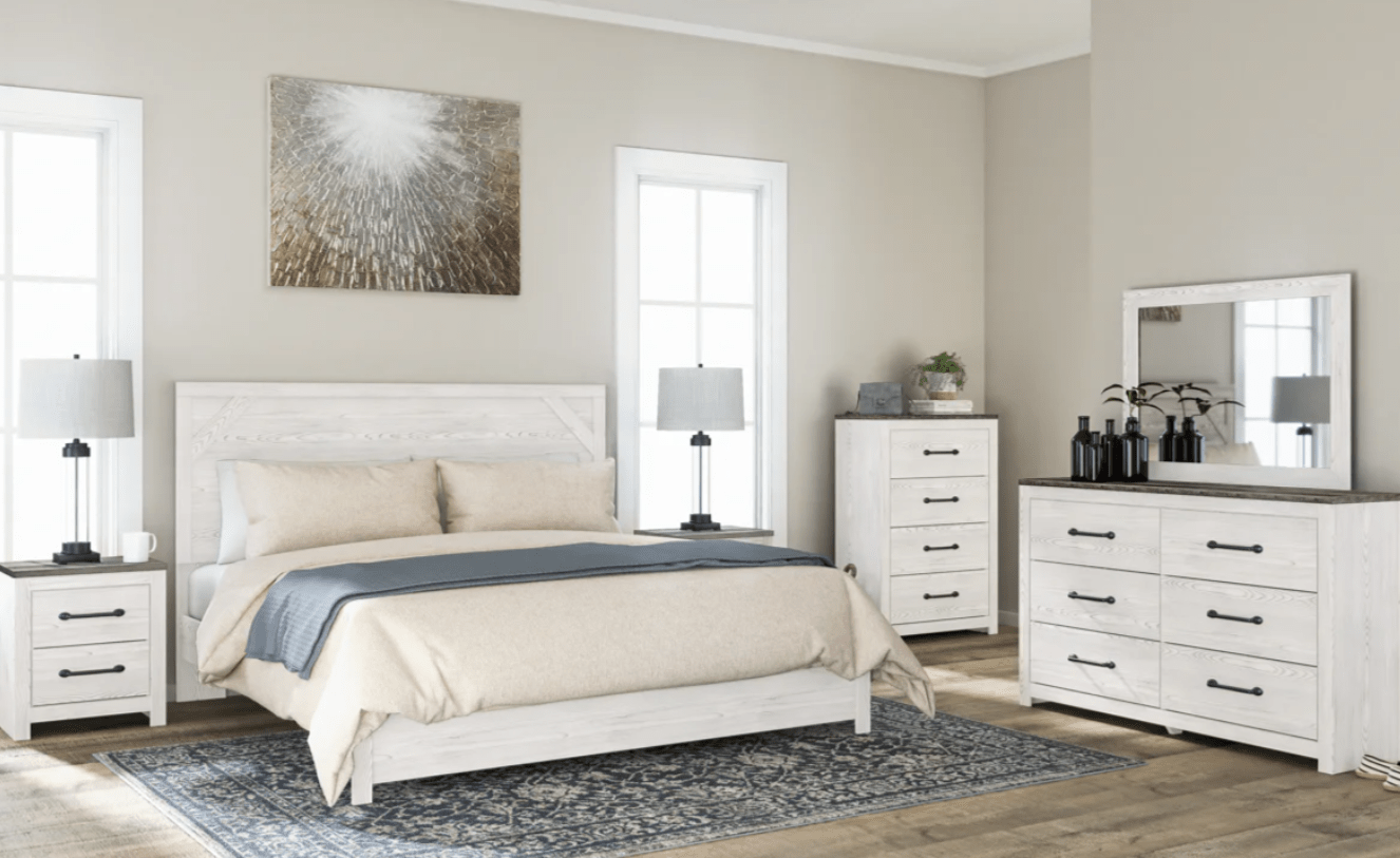AshleyAshley B1190 Gerridan - Panel Bed - White / Gray