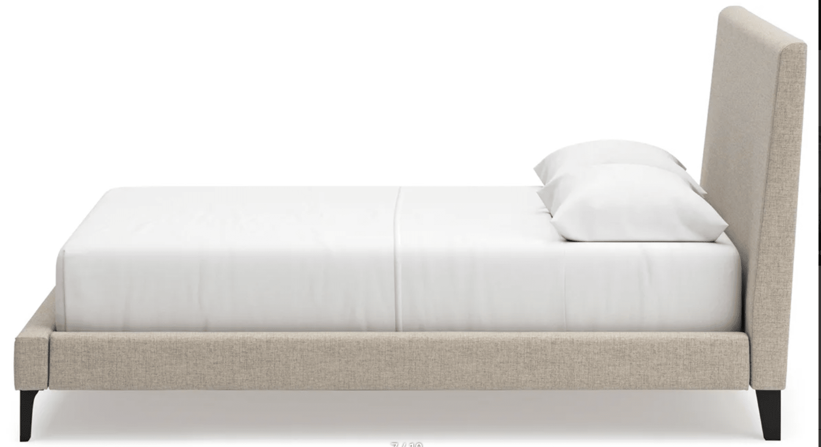 AshleyAshley B1199 Upholstered Bed with Roll Slats - Soft Gray