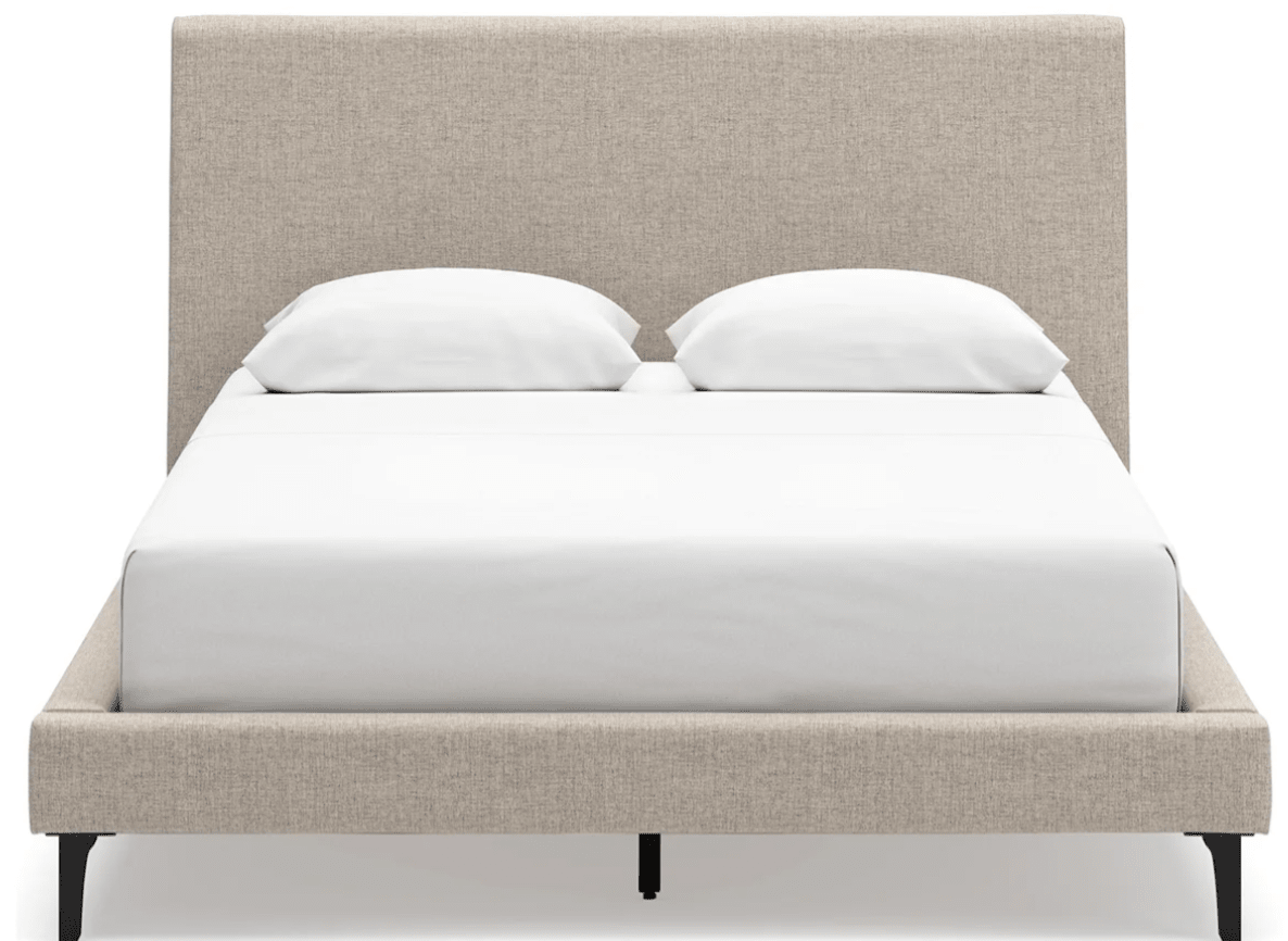 AshleyAshley B1199 Upholstered Bed with Roll Slats - Soft Gray