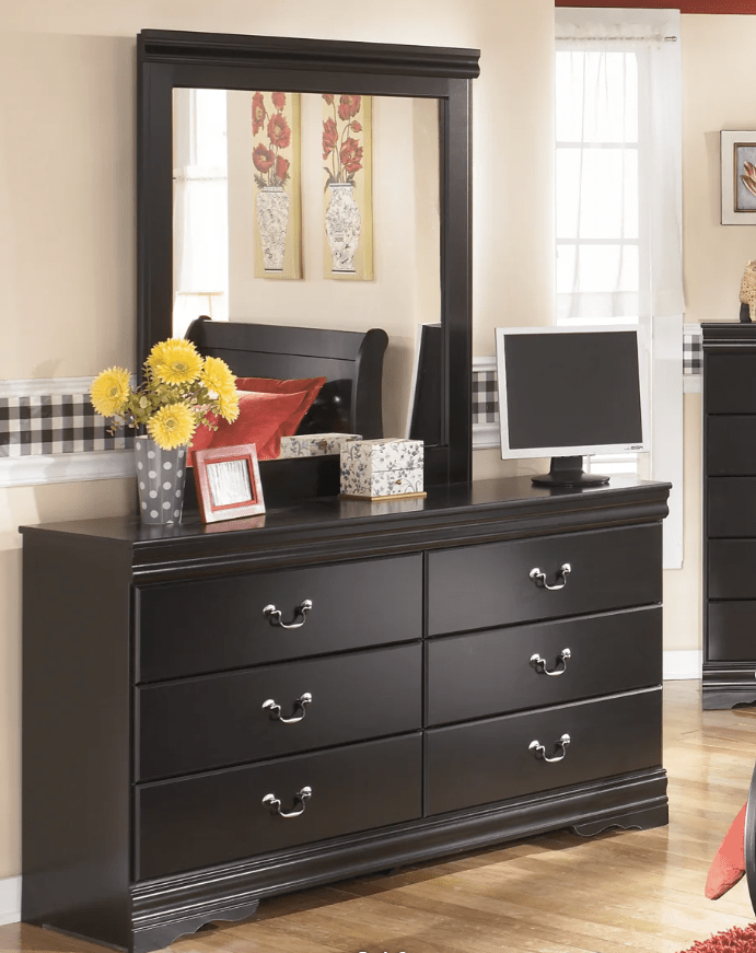 AshleyAshley B128 Huey Vineyard - Full Sleigh Bed - Black
