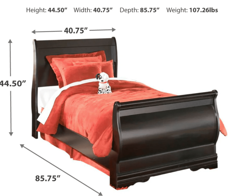AshleyAshley B128 Huey Vineyard - Full Sleigh Bed - Black