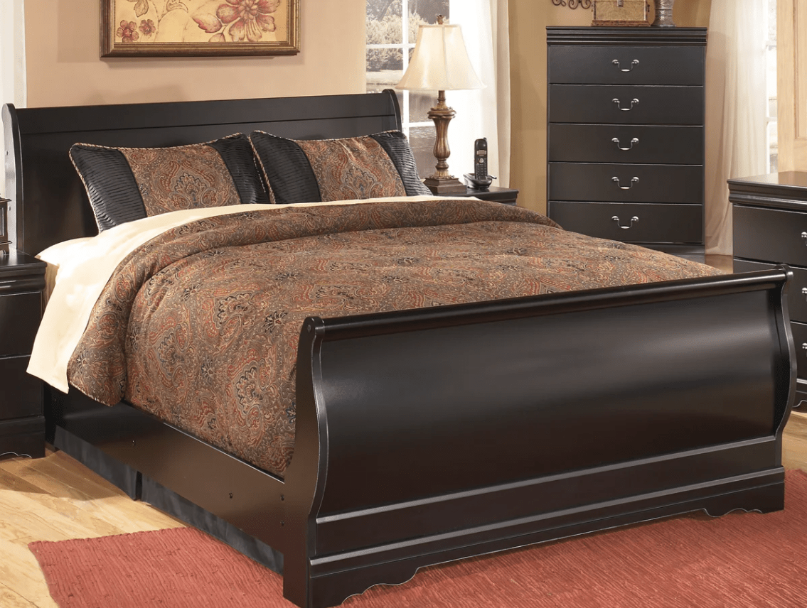 AshleyAshley B128 Huey Vineyard - Full Sleigh Bed - Black