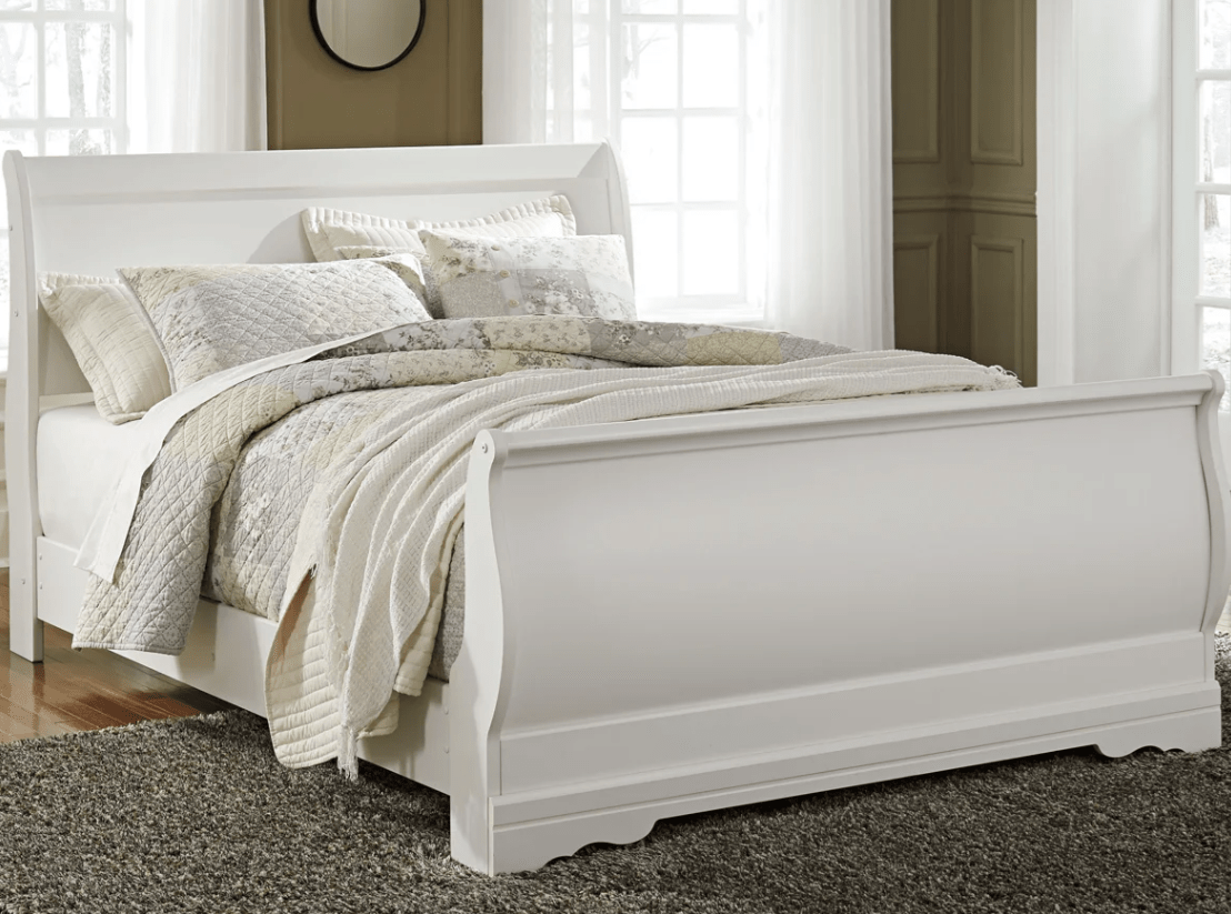 AshleyAshley B129 Anarasia - Sleigh Bed - White