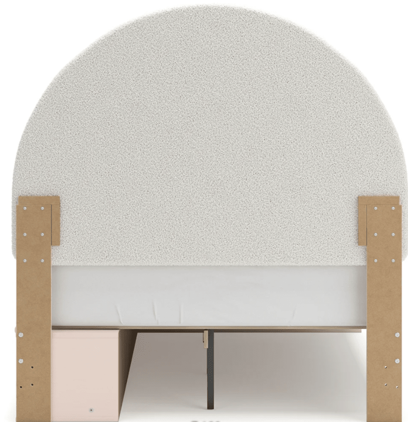 AshleyAshley B1323 Wistenpine - Upholstered Panel Bed With Side Storage - Blush