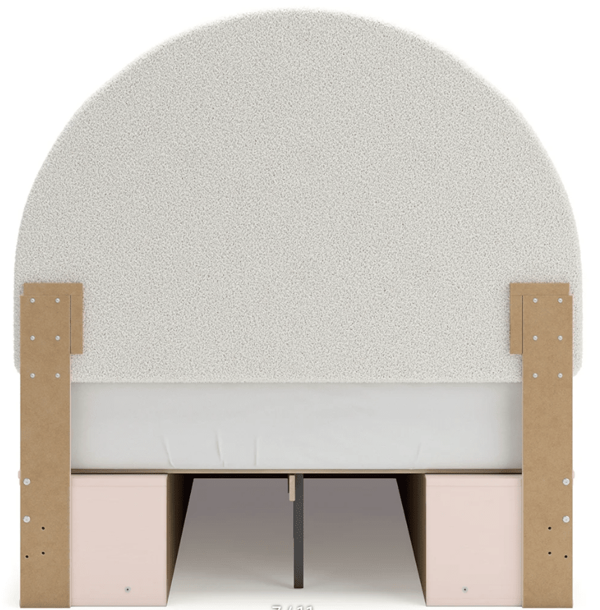 AshleyAshley B1323 Wistenpine - Upholstered Panel Bed With Side Storage - Blush