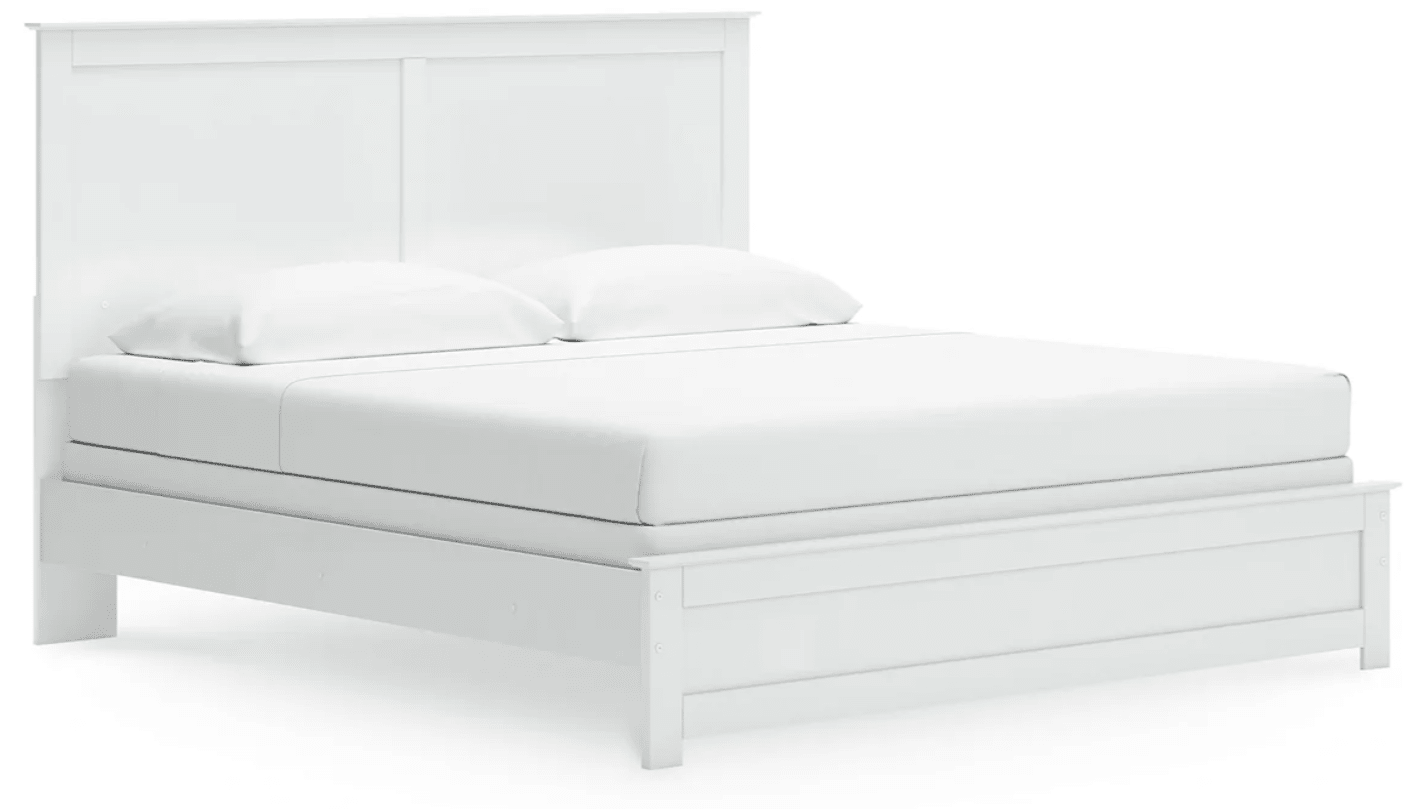 AshleyAshley B139 Bostwick Shoals - Panel Bed With Framed Footboard - White