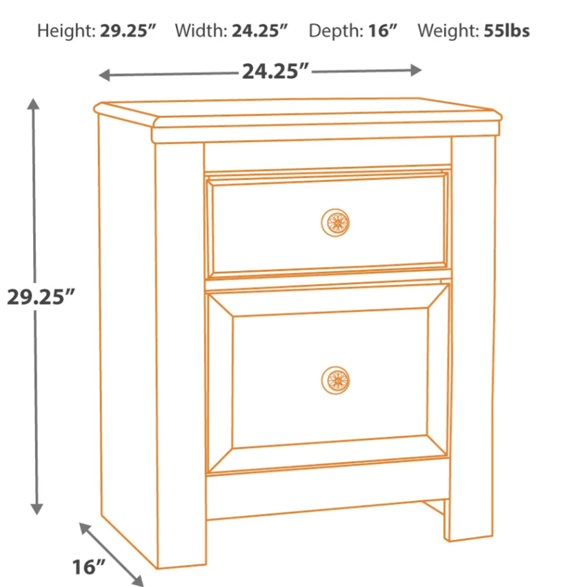 AshleyAshley B181 Paxberry - Panel Bed - Whitewash