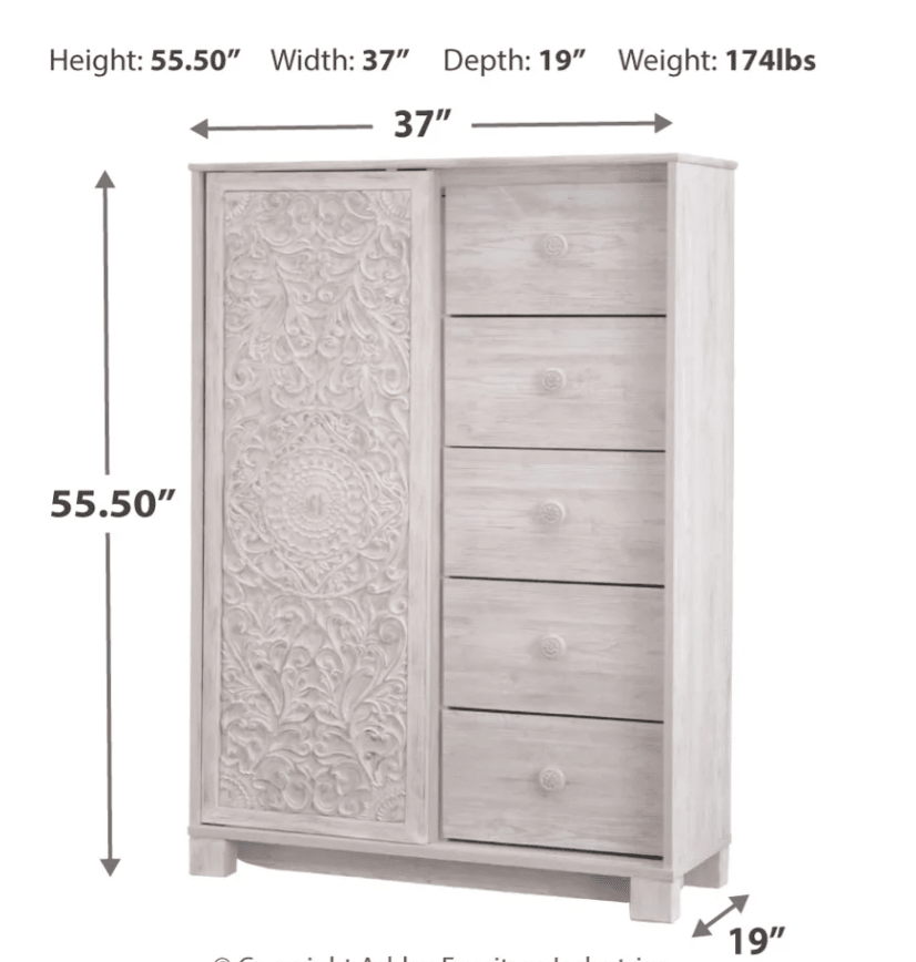 AshleyAshley B181 Paxberry - Panel Bed - Whitewash