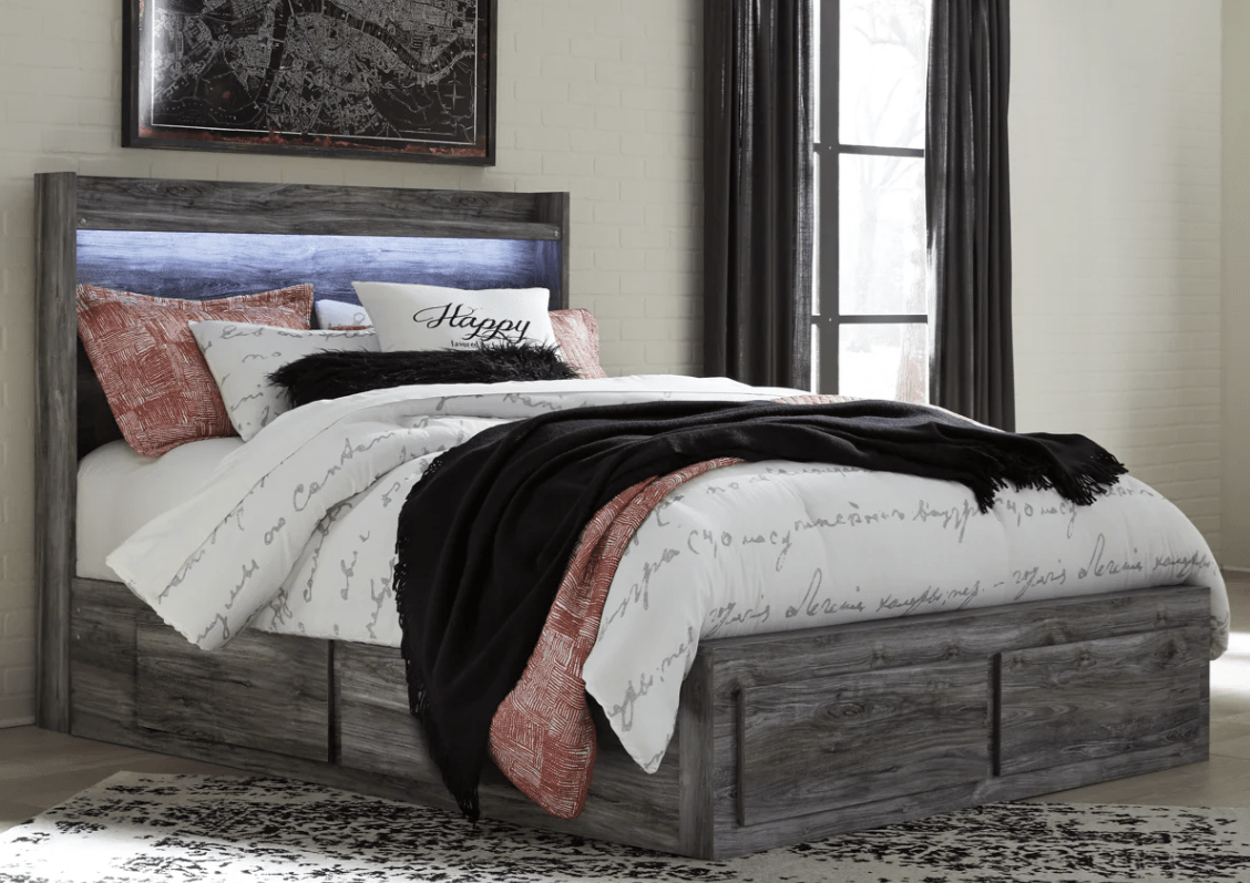 AshleyAshley B221 Baystorm - Panel Bed w Storage Drawers - Gray