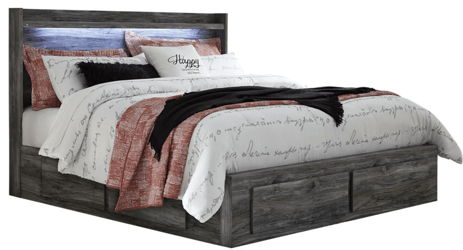 AshleyAshley B221 Baystorm - Panel Bed w Storage Drawers - Gray