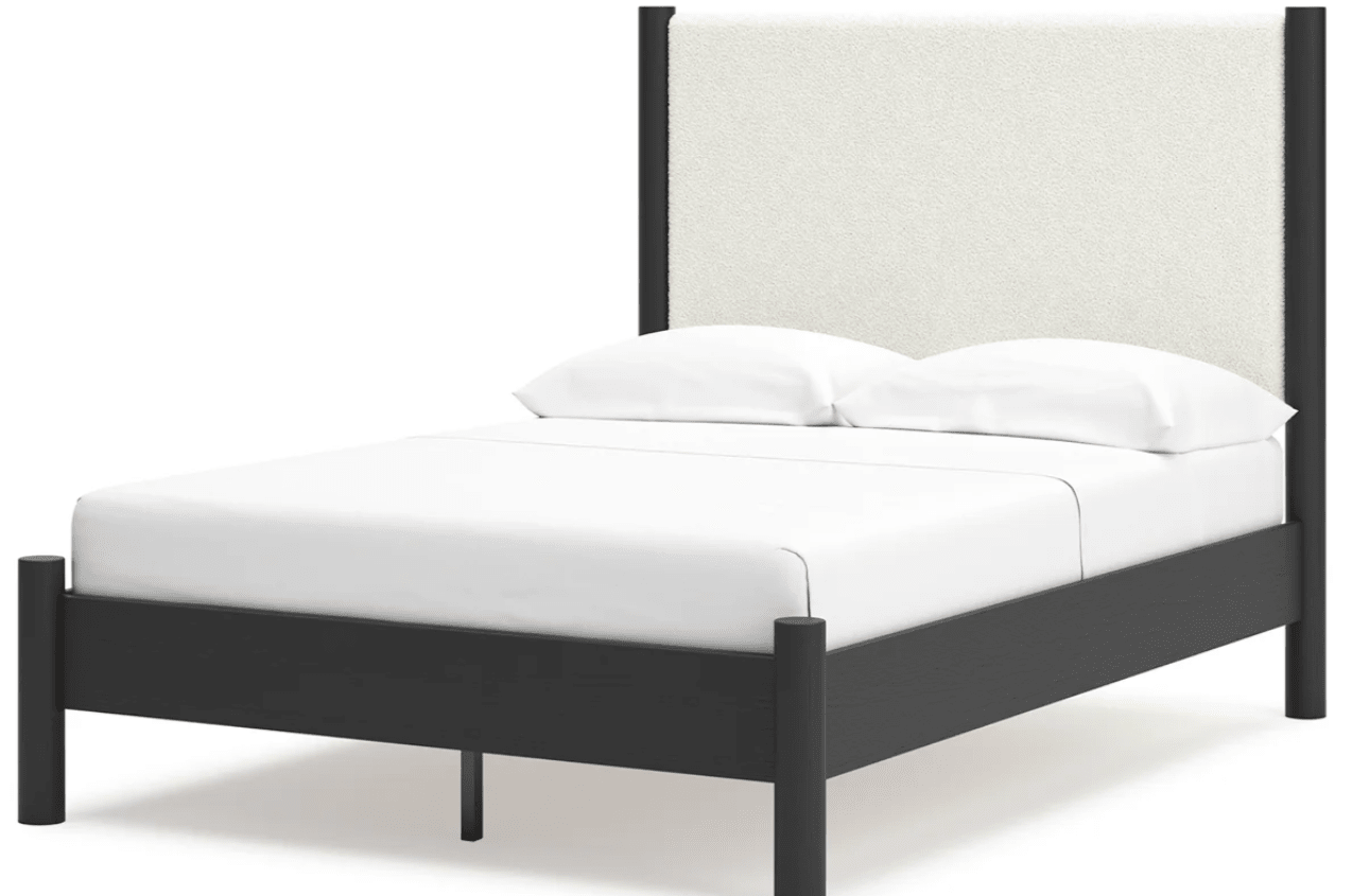 AshleyAshley B2616 Upholstered Panel Bed - Black / White