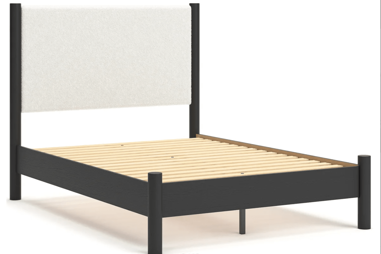 AshleyAshley B2616 Upholstered Panel Bed - Black / White