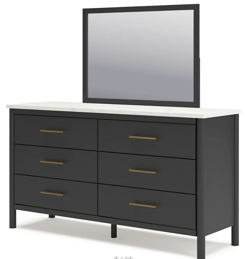 AshleyAshley B2616 Upholstered Panel Bedroom - Black / White