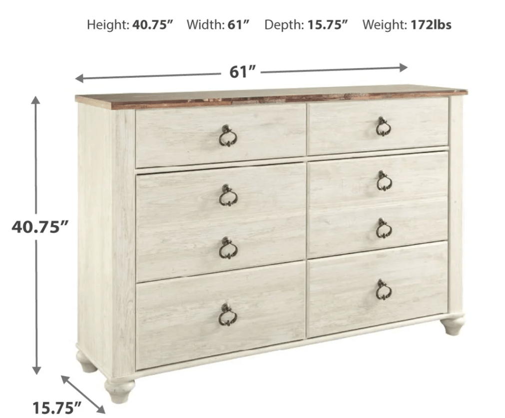 AshleyAshley B267 Willowton - Sleigh Bed With Faux Plank Design - Whitewash