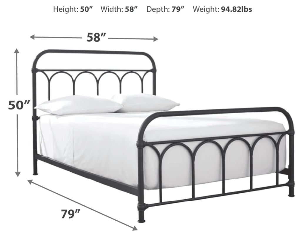 AshleyAshley B280 Nashburg - Full Metal HDBD/Ftbd/Rails - Black
