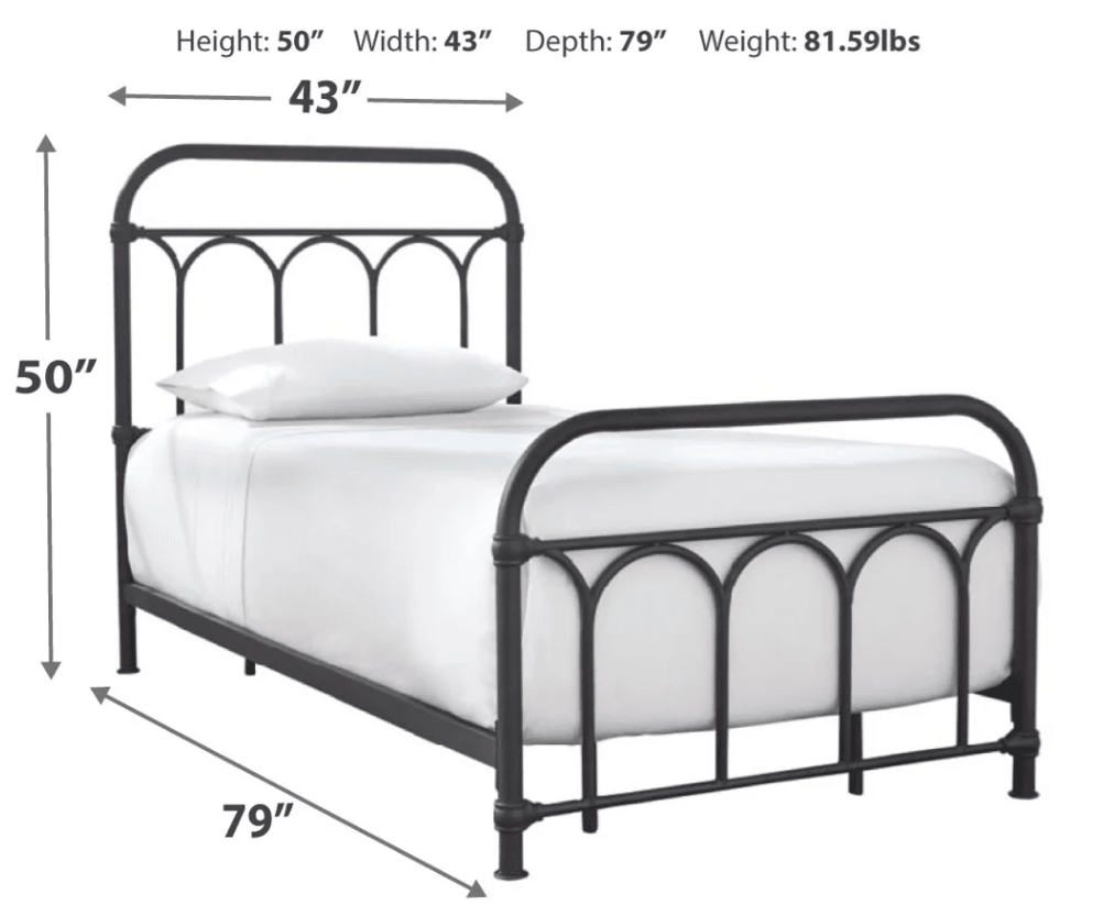 AshleyAshley B280 Nashburg - Full Metal HDBD/Ftbd/Rails - Black