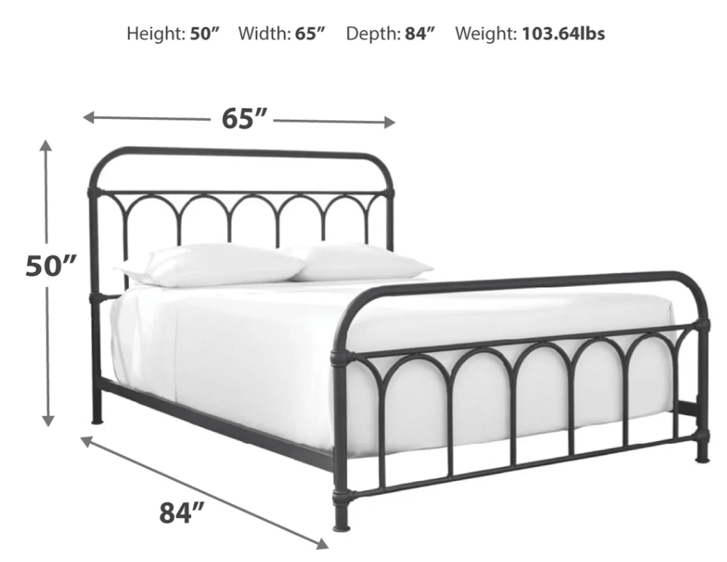 AshleyAshley B280 Nashburg - Full Metal HDBD/Ftbd/Rails - Black