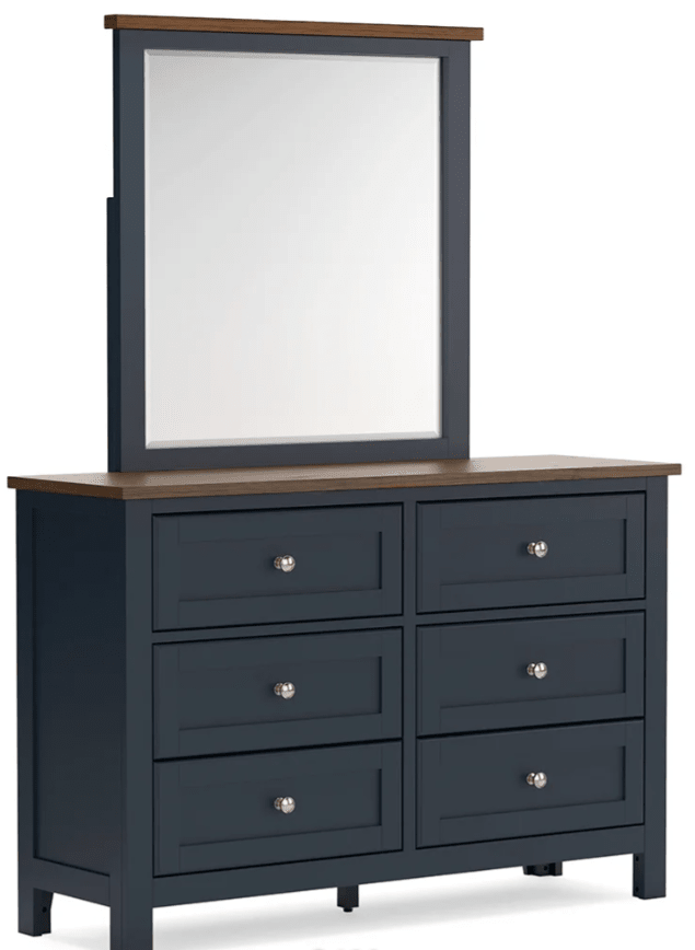 AshleyAshley B414 Landocken - Panel Bed - Brown / Blue