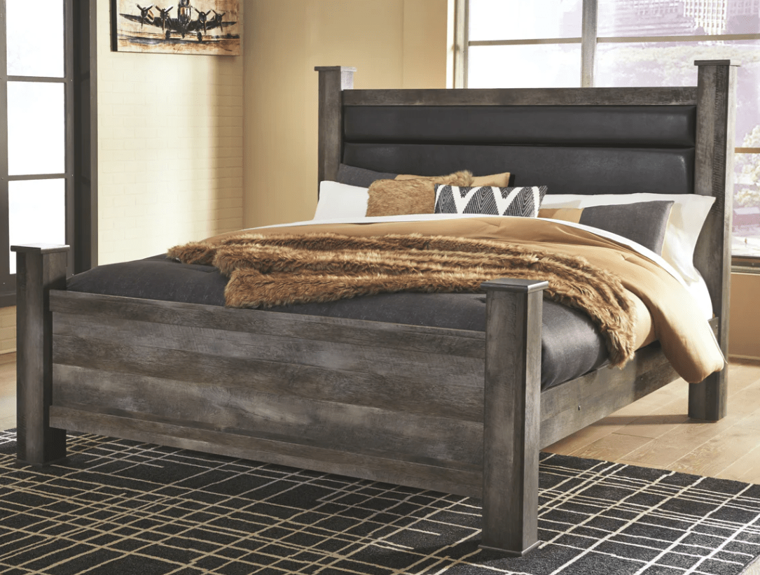 AshleyAshley B440 Wynnlow - Upholstered Poster Bed - Gray
