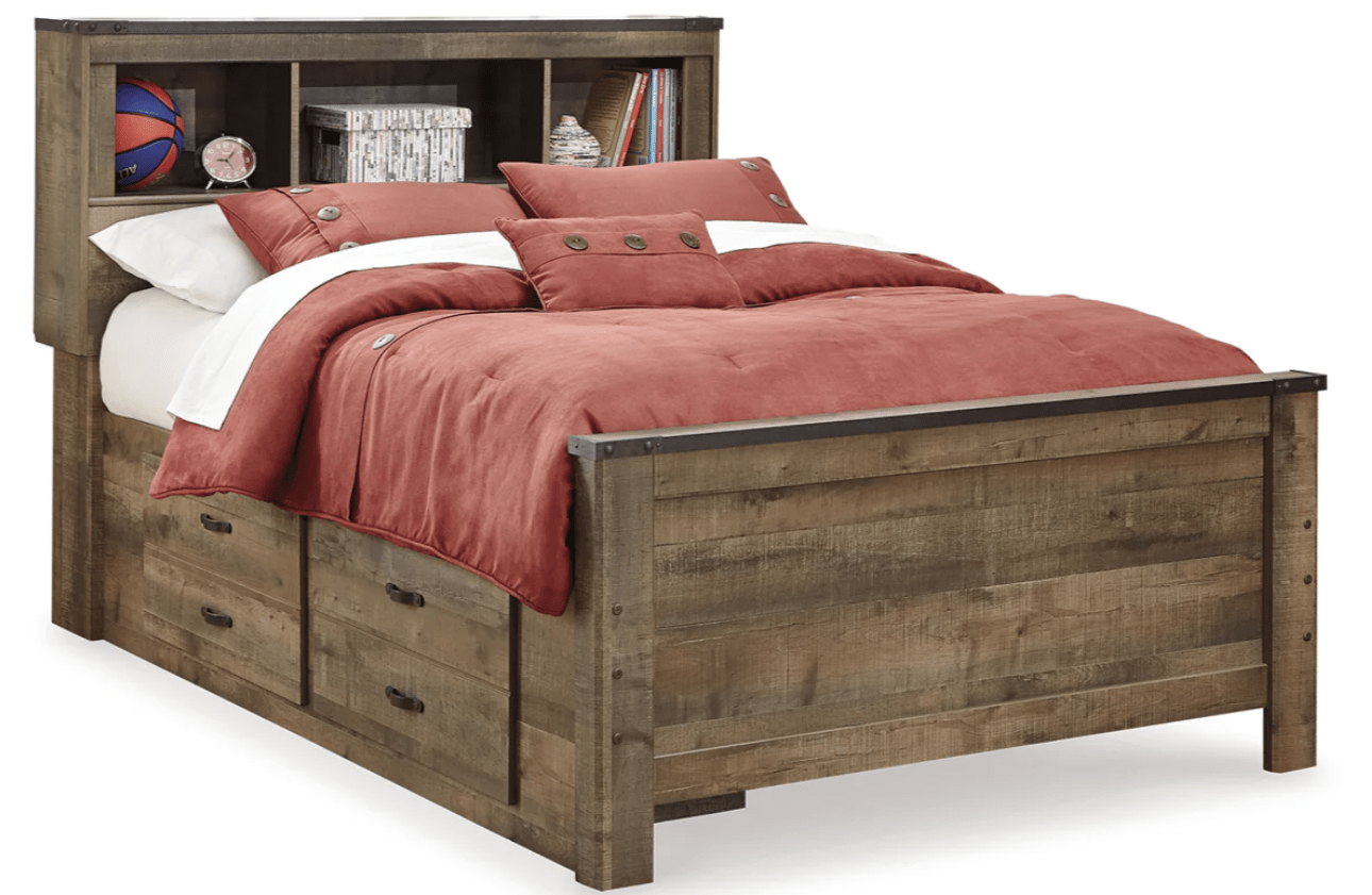 AshleyAshley B446 Trinell - Full Bookcase Bed With 2 Sided Storage - Brown