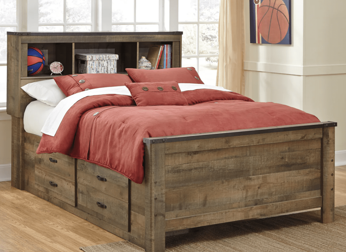 AshleyAshley B446 Trinell - Full Bookcase Bed With 2 Sided Storage - Brown