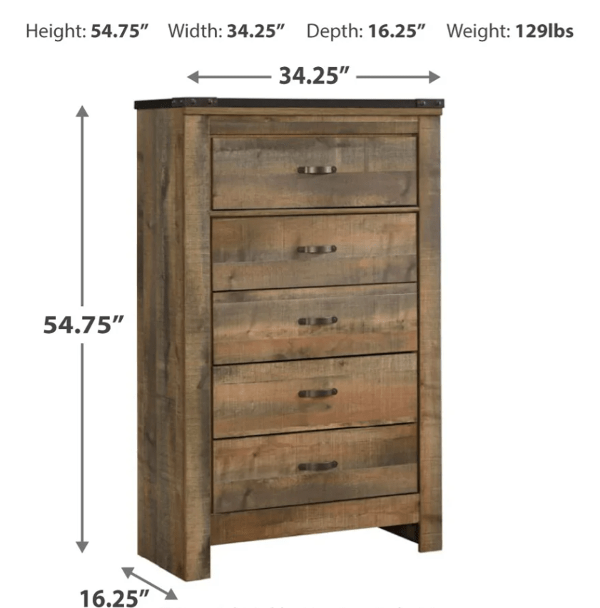 AshleyAshley B446 Trinell - Full Bookcase Bed With 2 Sided Storage - Brown