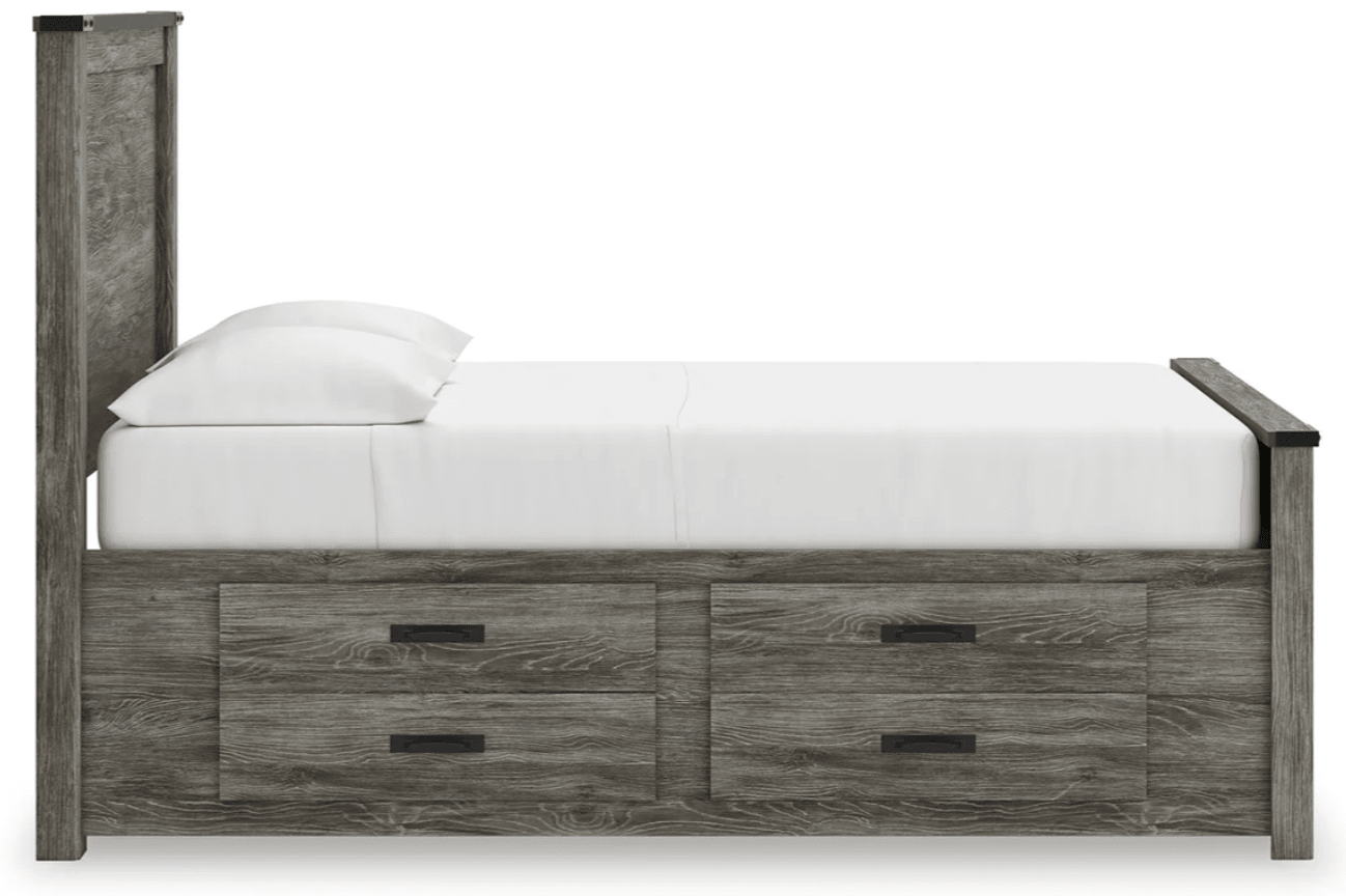 AshleyAshley B4480 Frandern - Full Panel Bed With Storage - Black / Gray