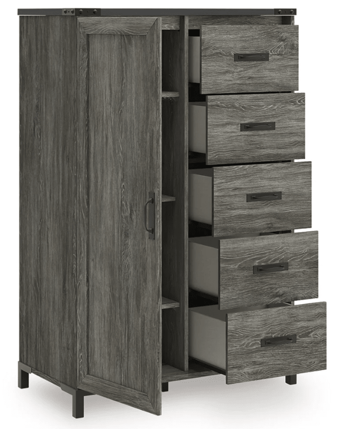 AshleyAshley B4480 Frandern - Full Panel Bed With Storage - Black / Gray