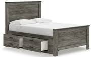 AshleyAshley B4480 Frandern - Full Panel Bed With Storage - Black / Gray