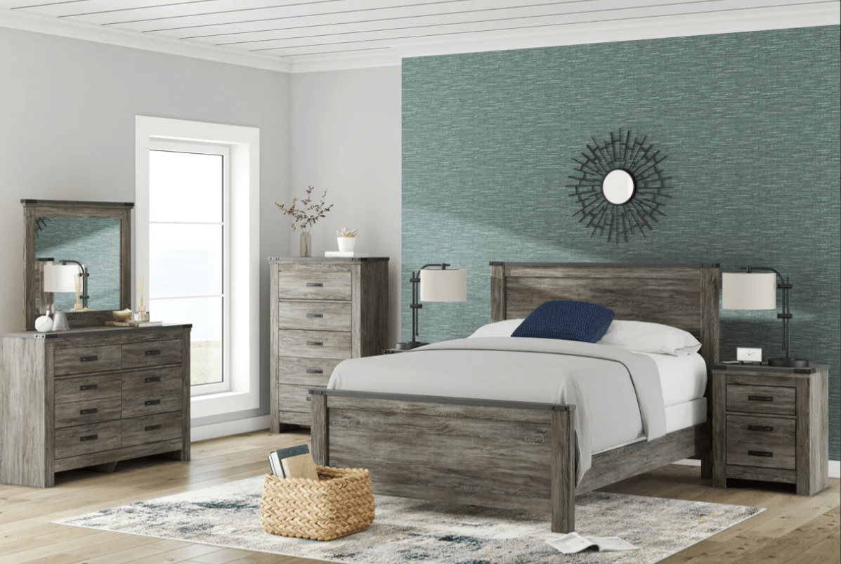 AshleyAshley B4480 Frandern Panel Bed - Black / Gray